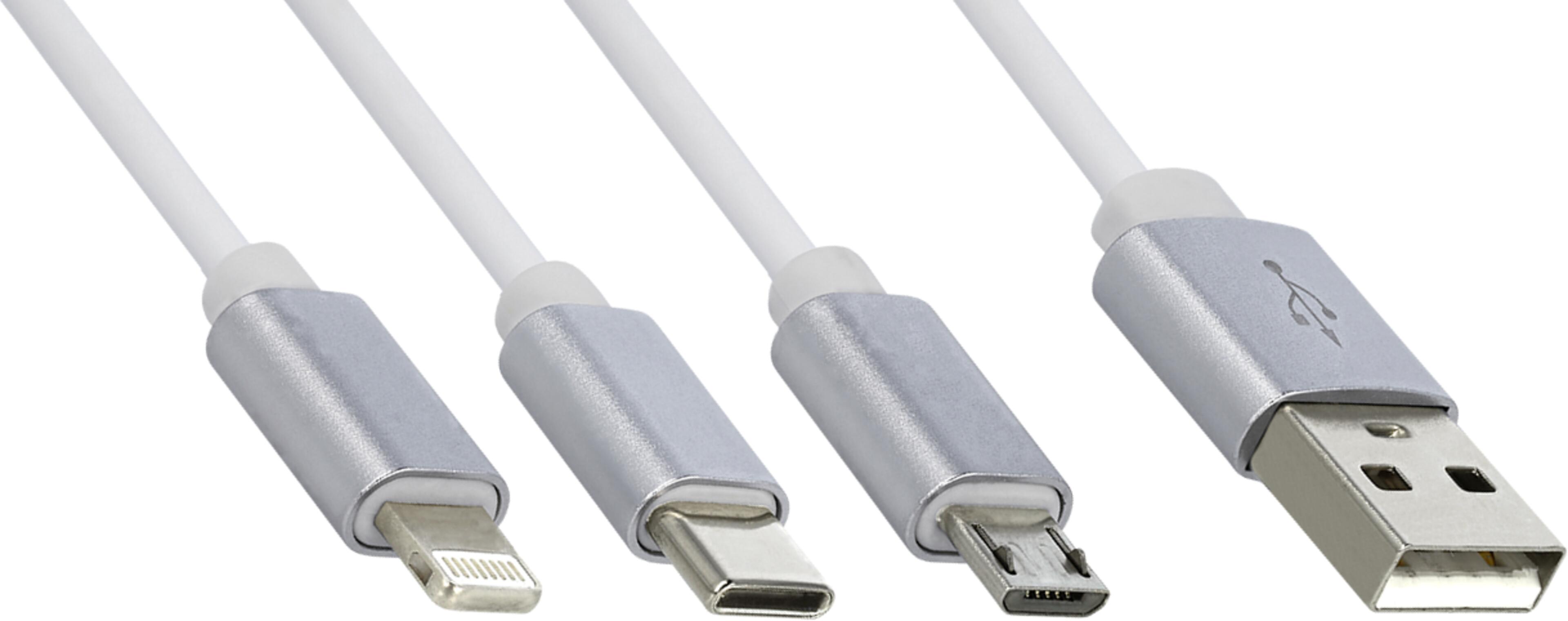Delock USB A - Lightn/Micro-B/C Cable