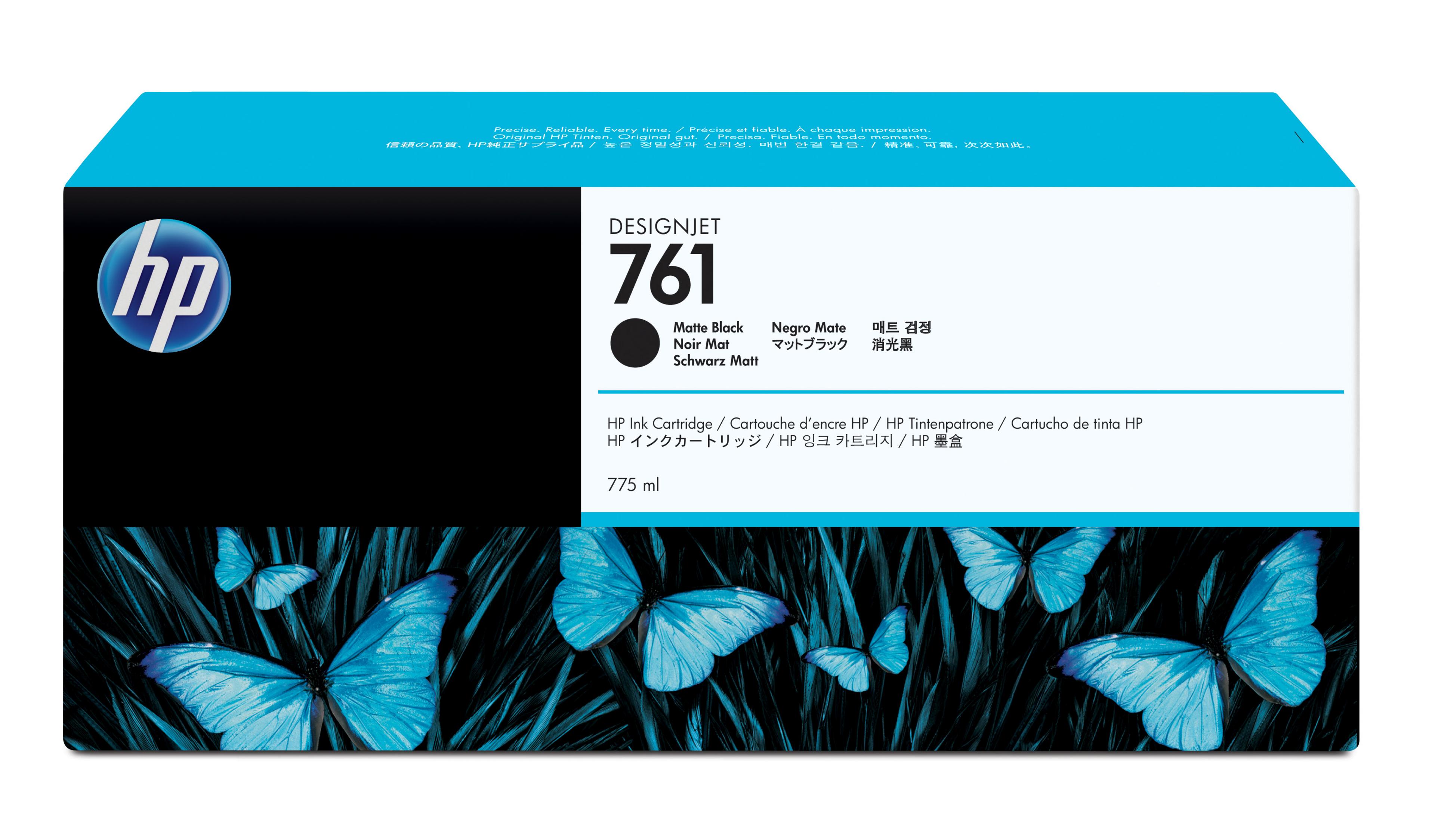 HP Cartucho tinta 761 775 ml negro mate