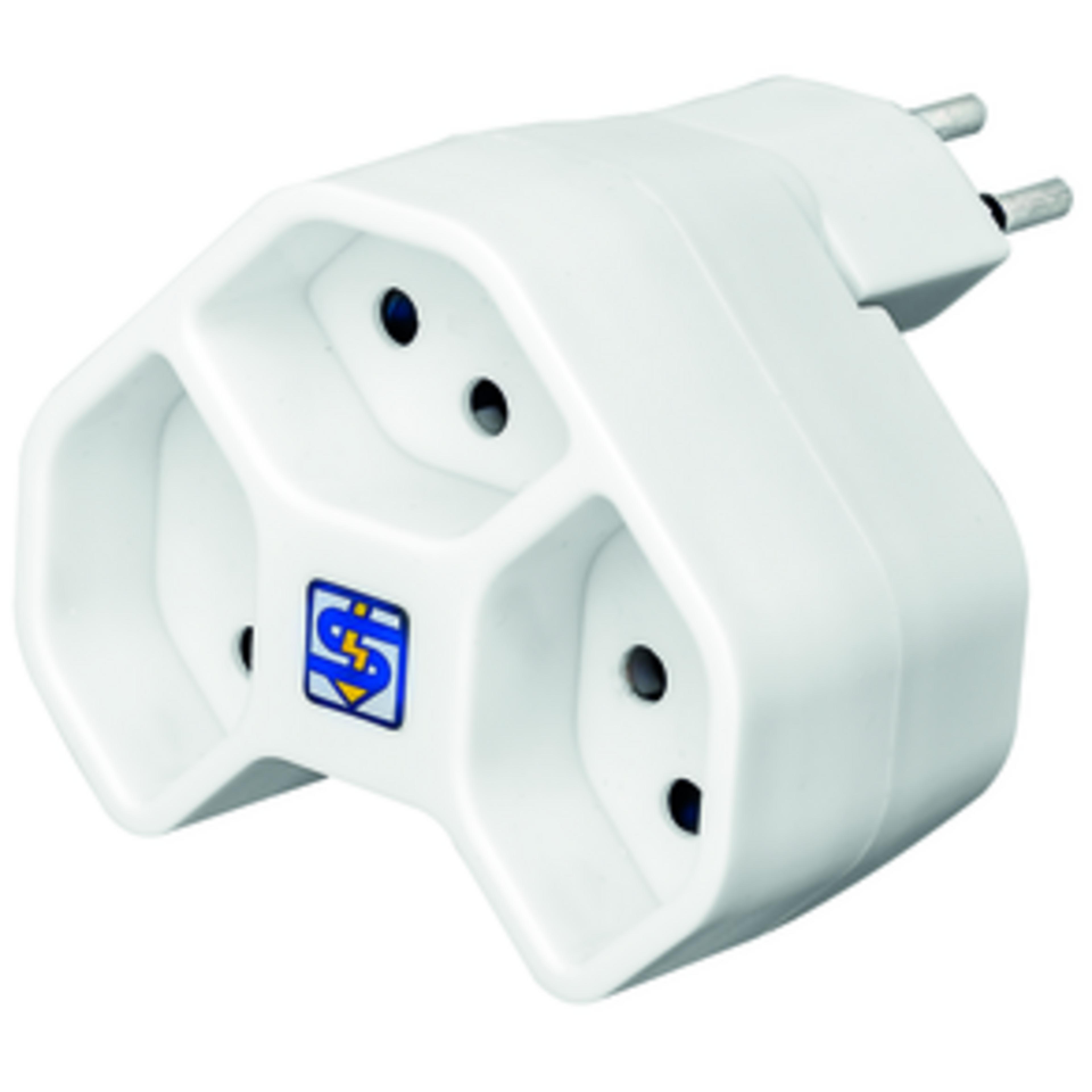 Steffen Adapter Manta 3xT3 drehbar weiß