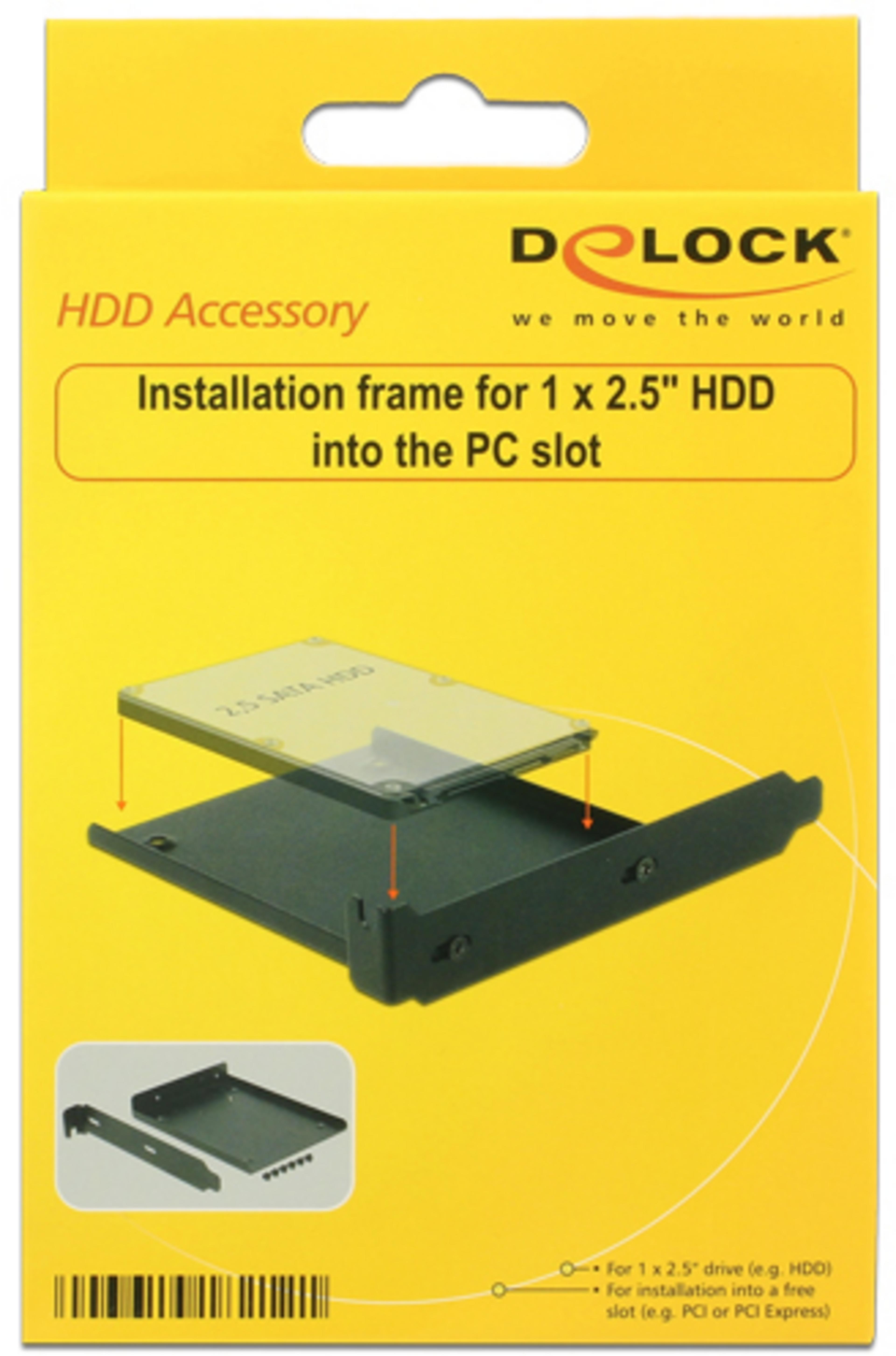 Delock 6,4cm (2,5") PC Slot Einbaurahmen