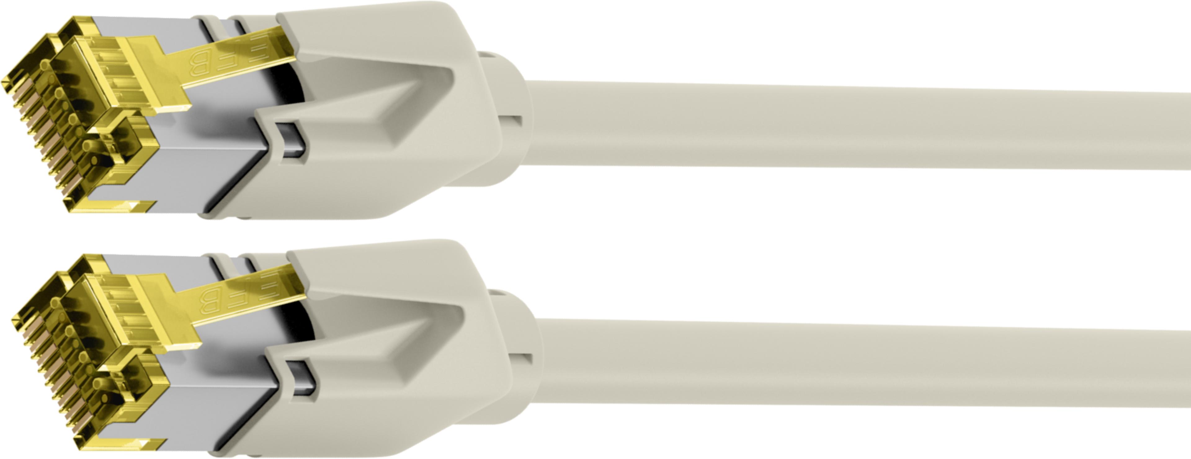 Kabel RJ45 S/FTP Cat6a 25 m, szary