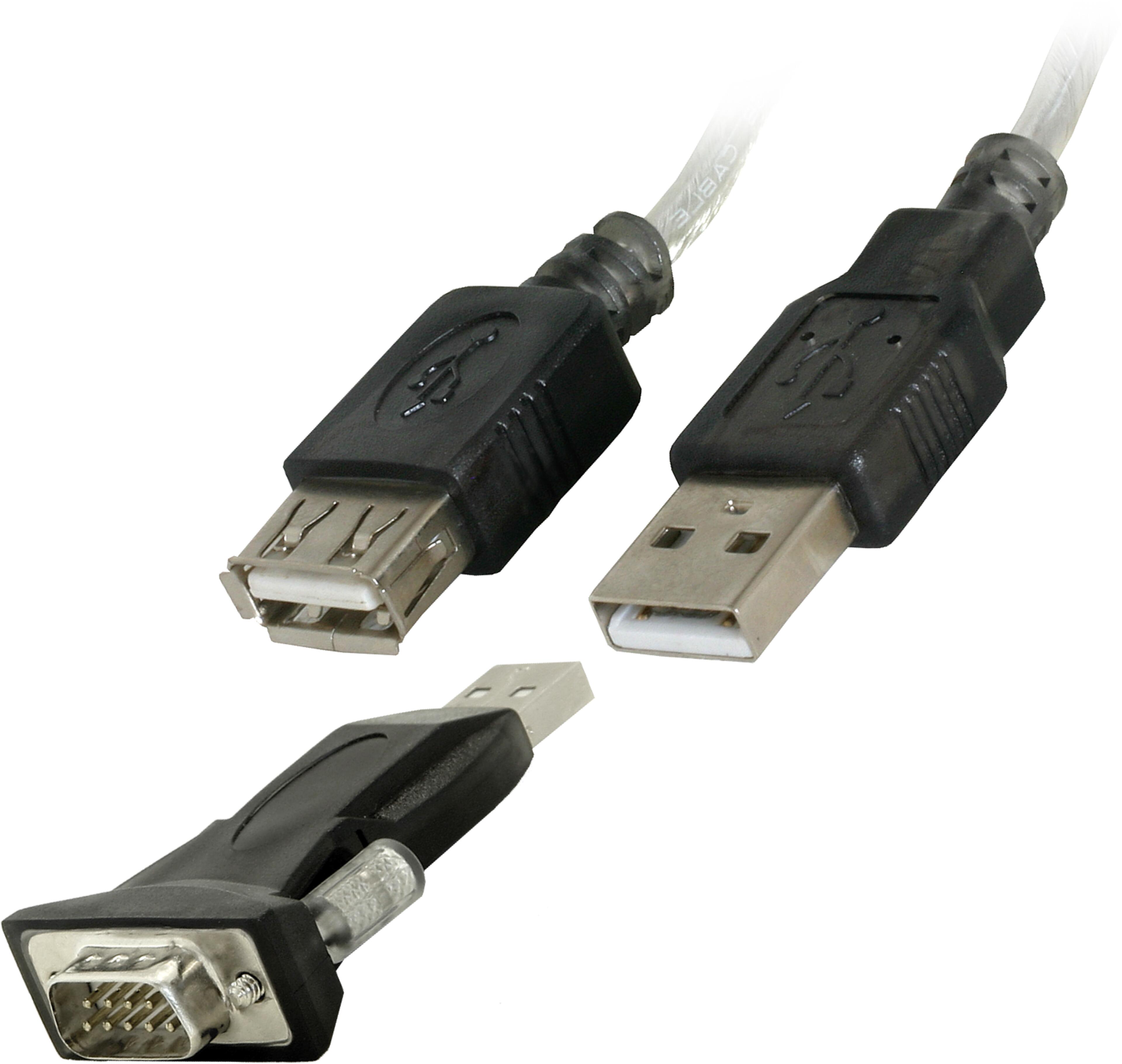 DB9 (RS232) (m) - USB-A (m) adapter