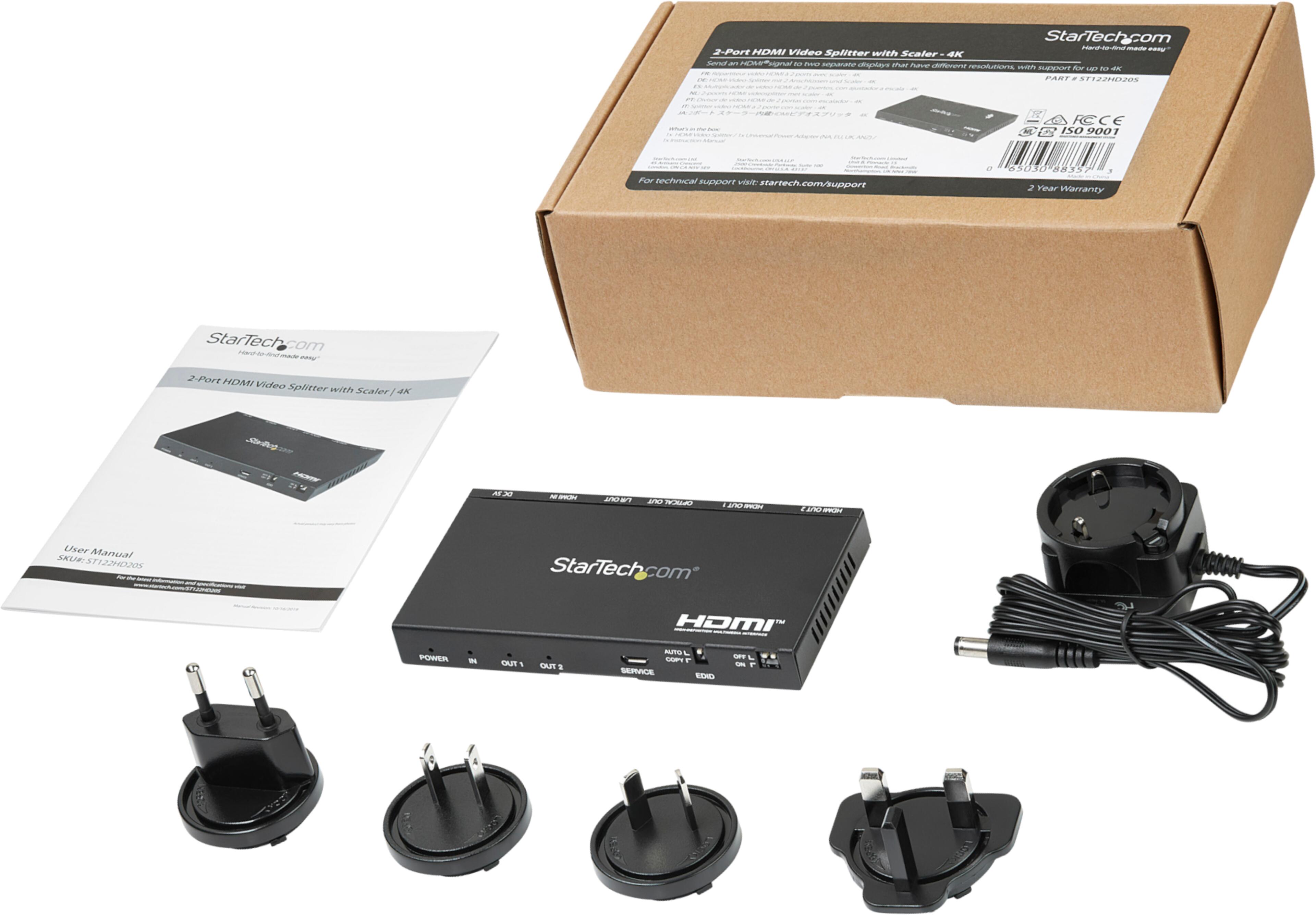 StarTech HDMI Splitter 1:2 4K