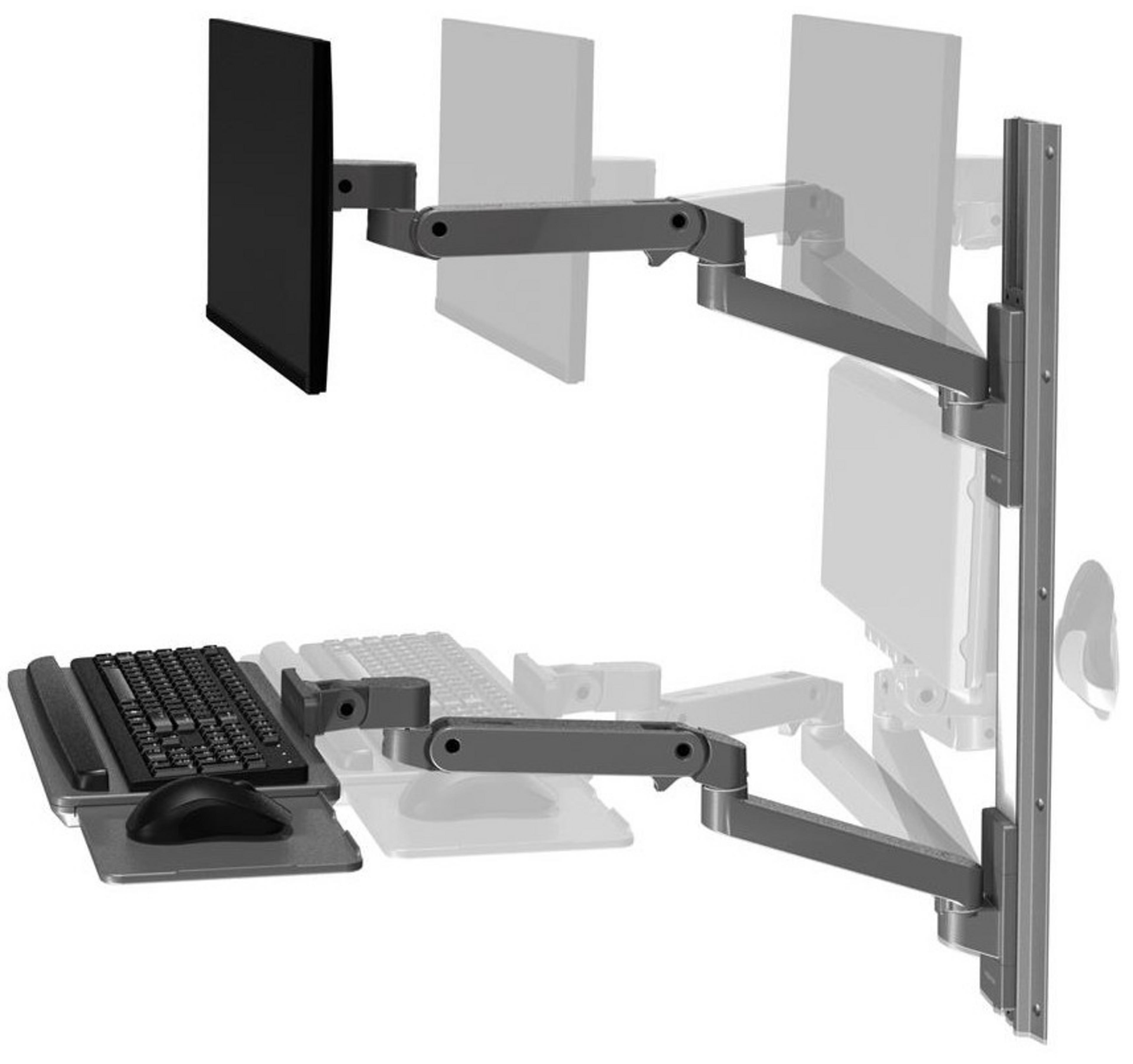 Système fix. mural Ergotron LX Pro, gris