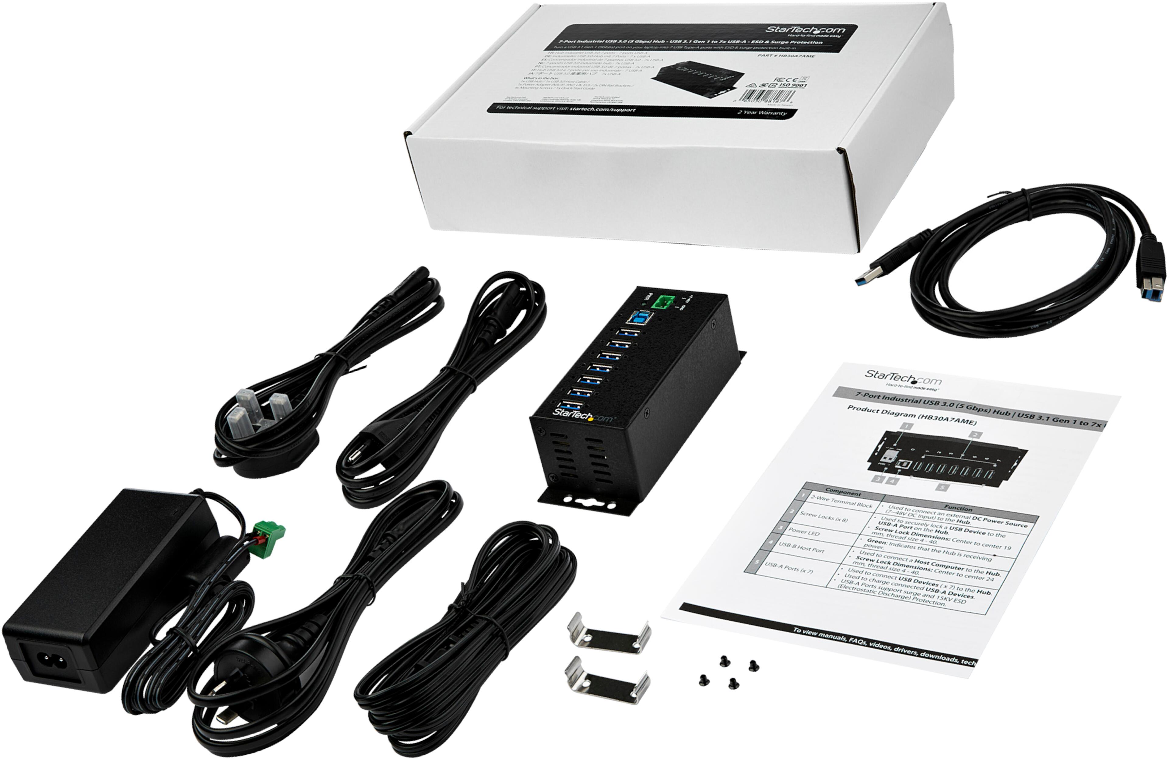 StarTech USB Hub 3.0 7-port Industrial