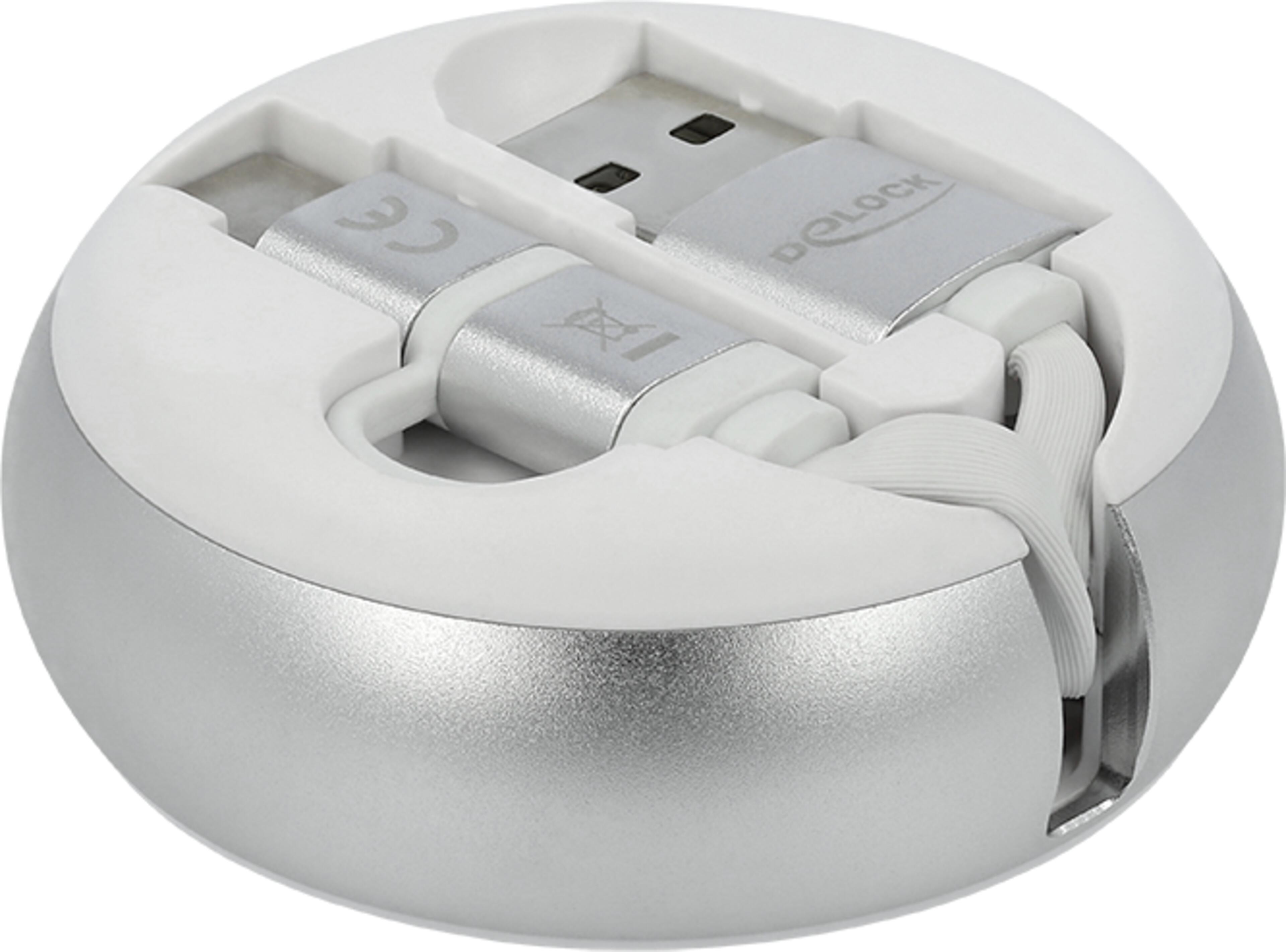 Delock USB-A - Micro-B/C Cable 0.46m