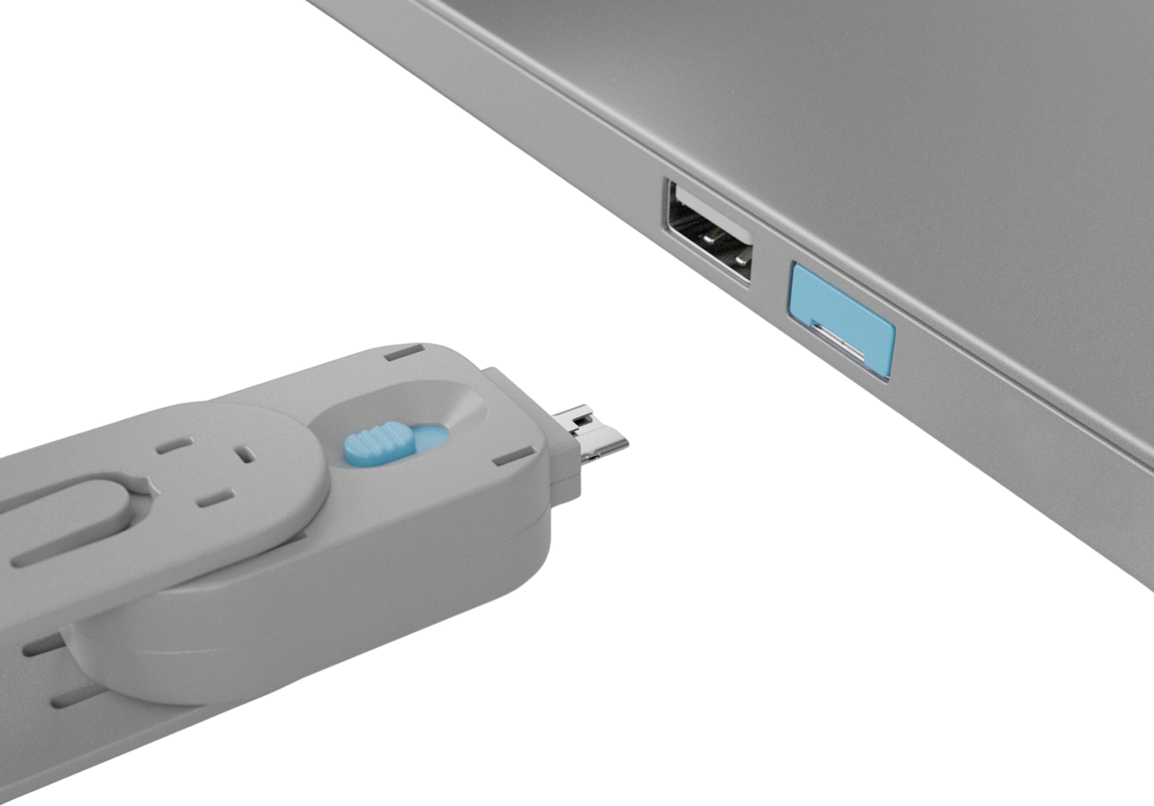 LINDY USB-A Port Blocker 4x/1x Key
