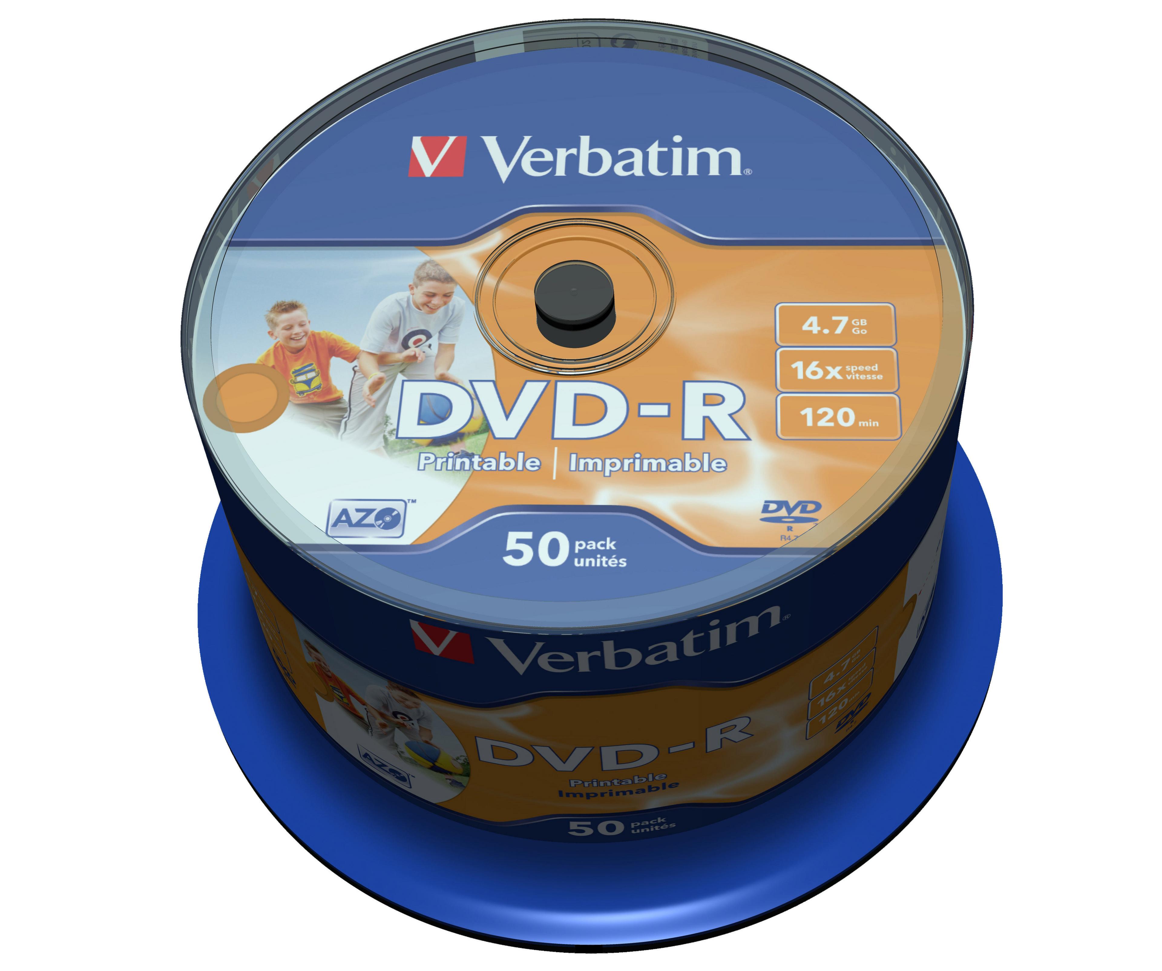 Verbatim DVD-R 4.7GB 16x Ink SP 50-pack