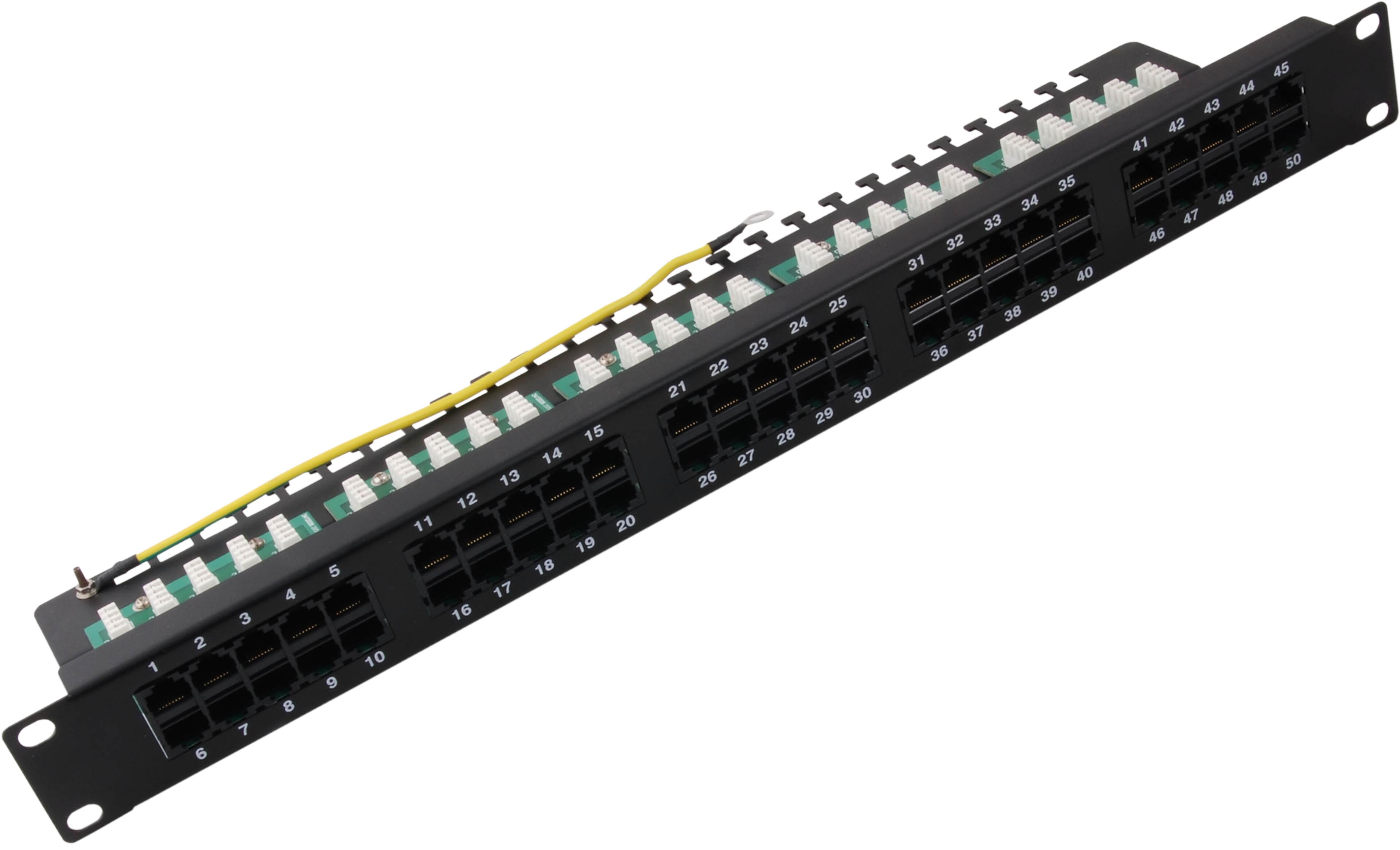ISDN Patch Panel RJ45 LSA+ 50-port Cat3