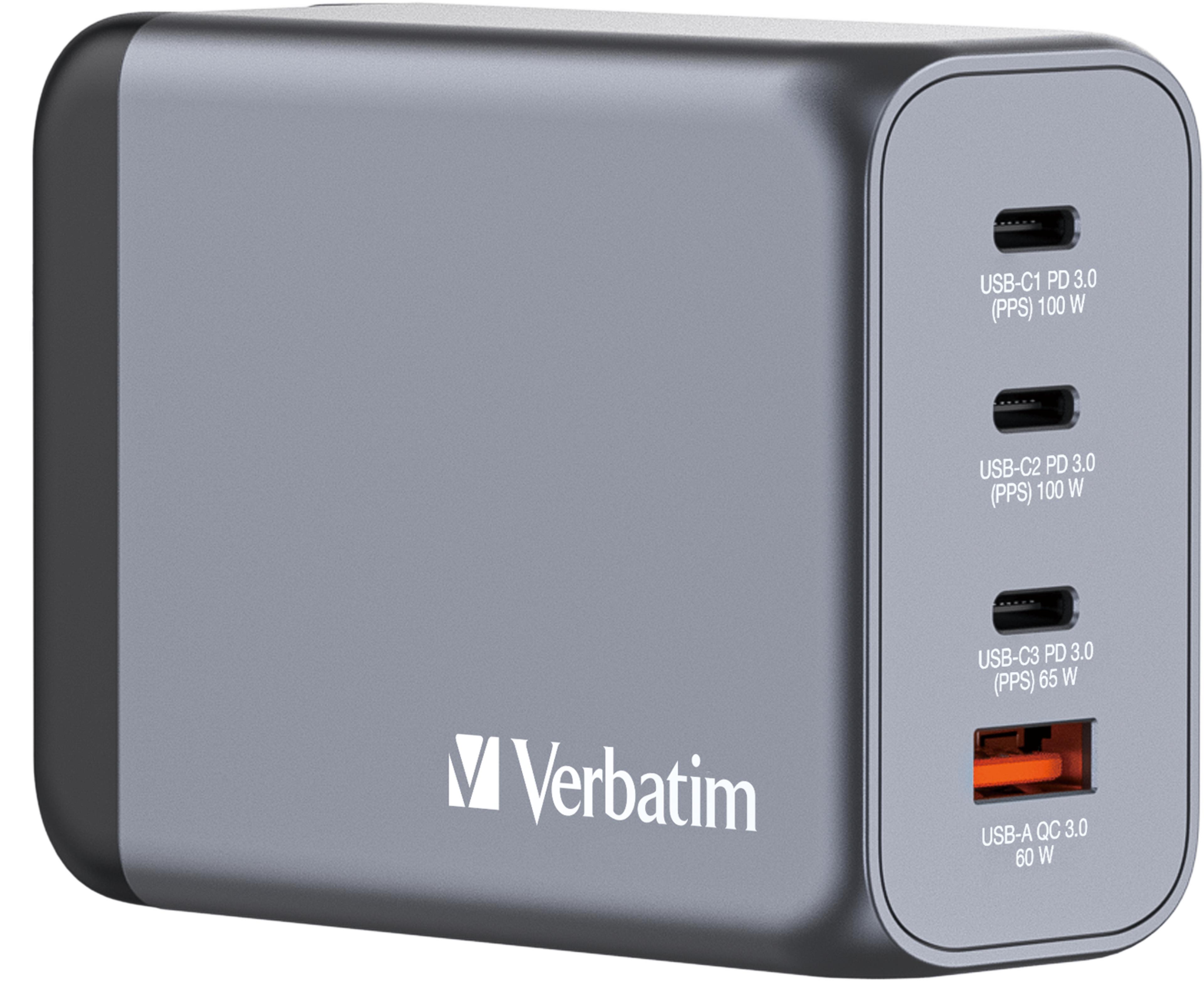 Verbatim 200 W 4-Port GaN Ladeadapter