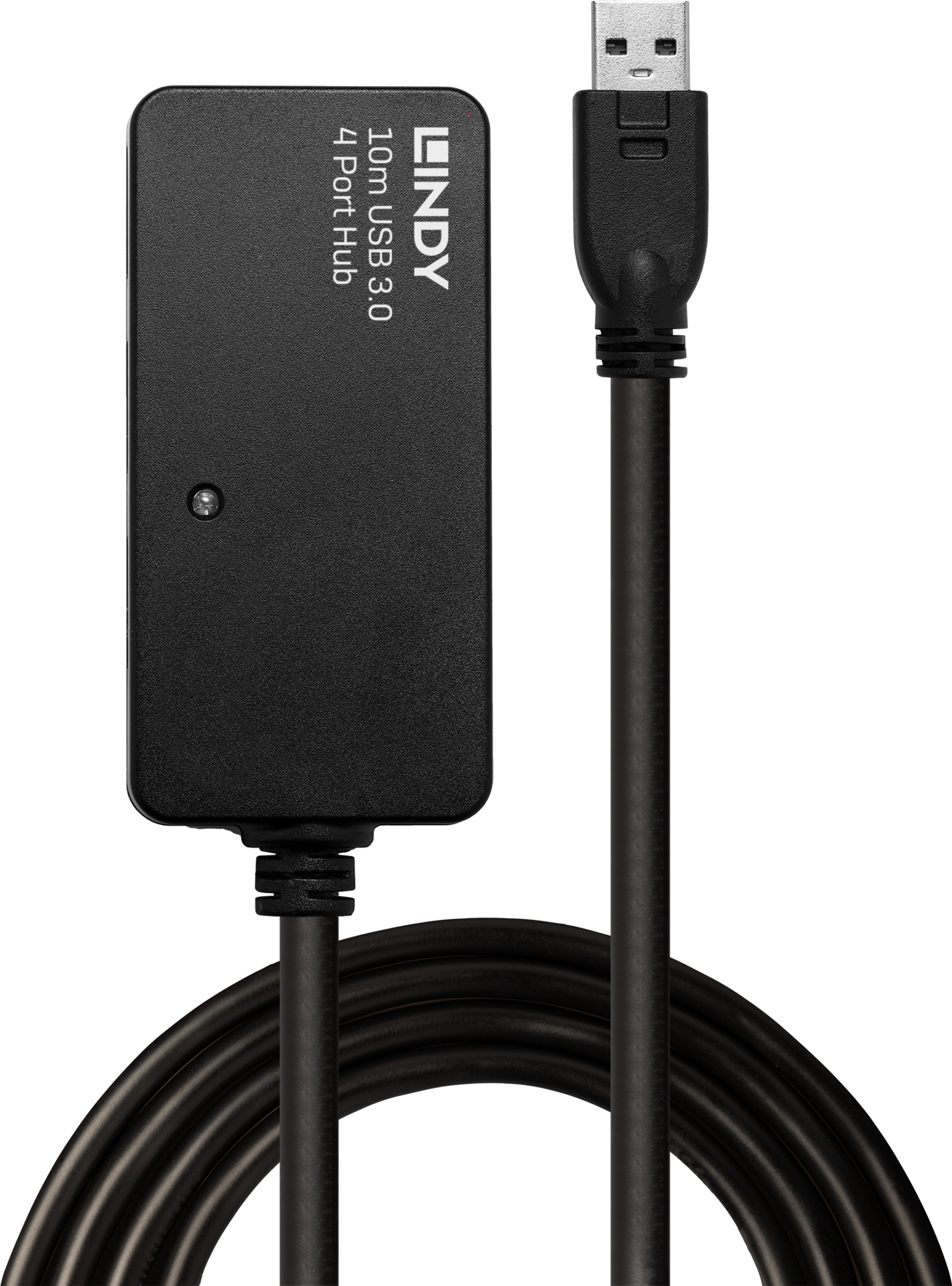 LINDY USB-A Active Extension 10m +Hub
