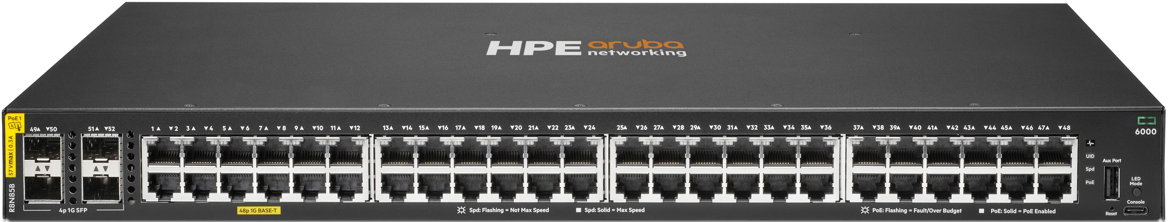 HPE ANW CX 6000 48p CL4 PoE 370 W Switch