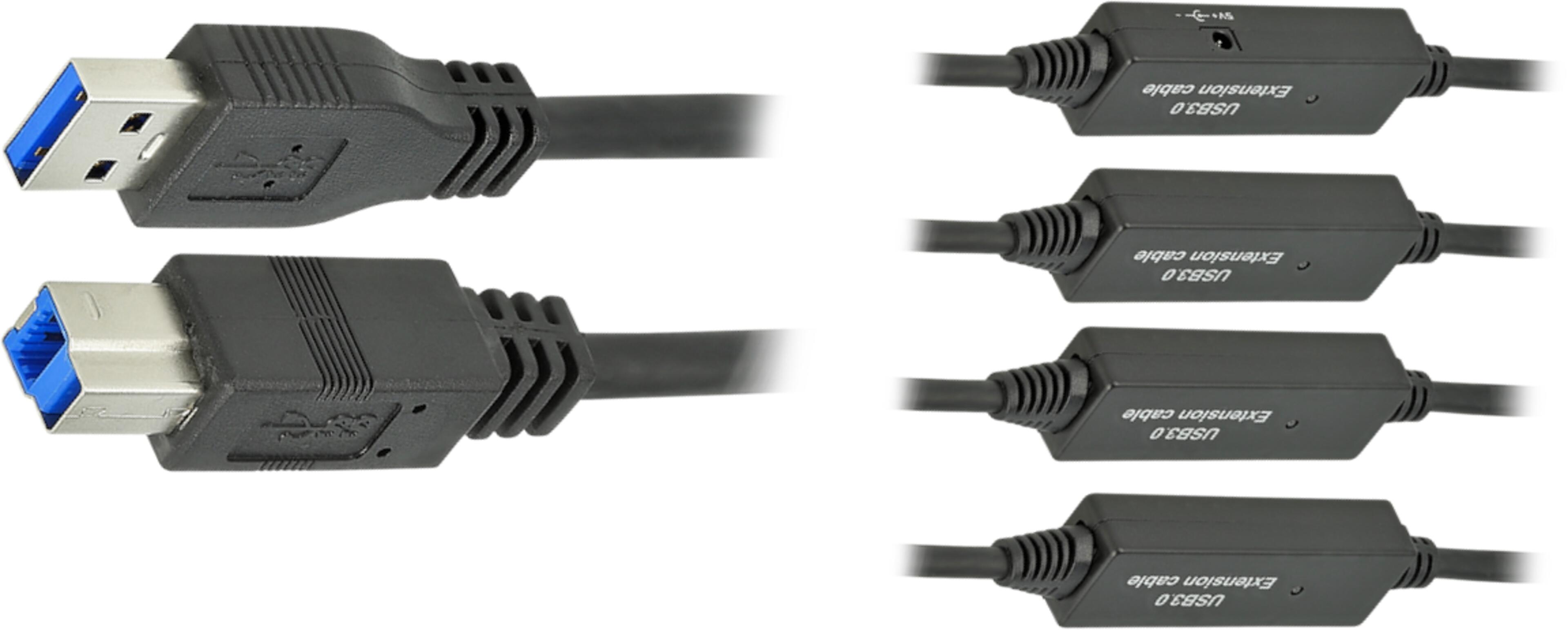 Delock Active USB Type-A - B Cable 20m