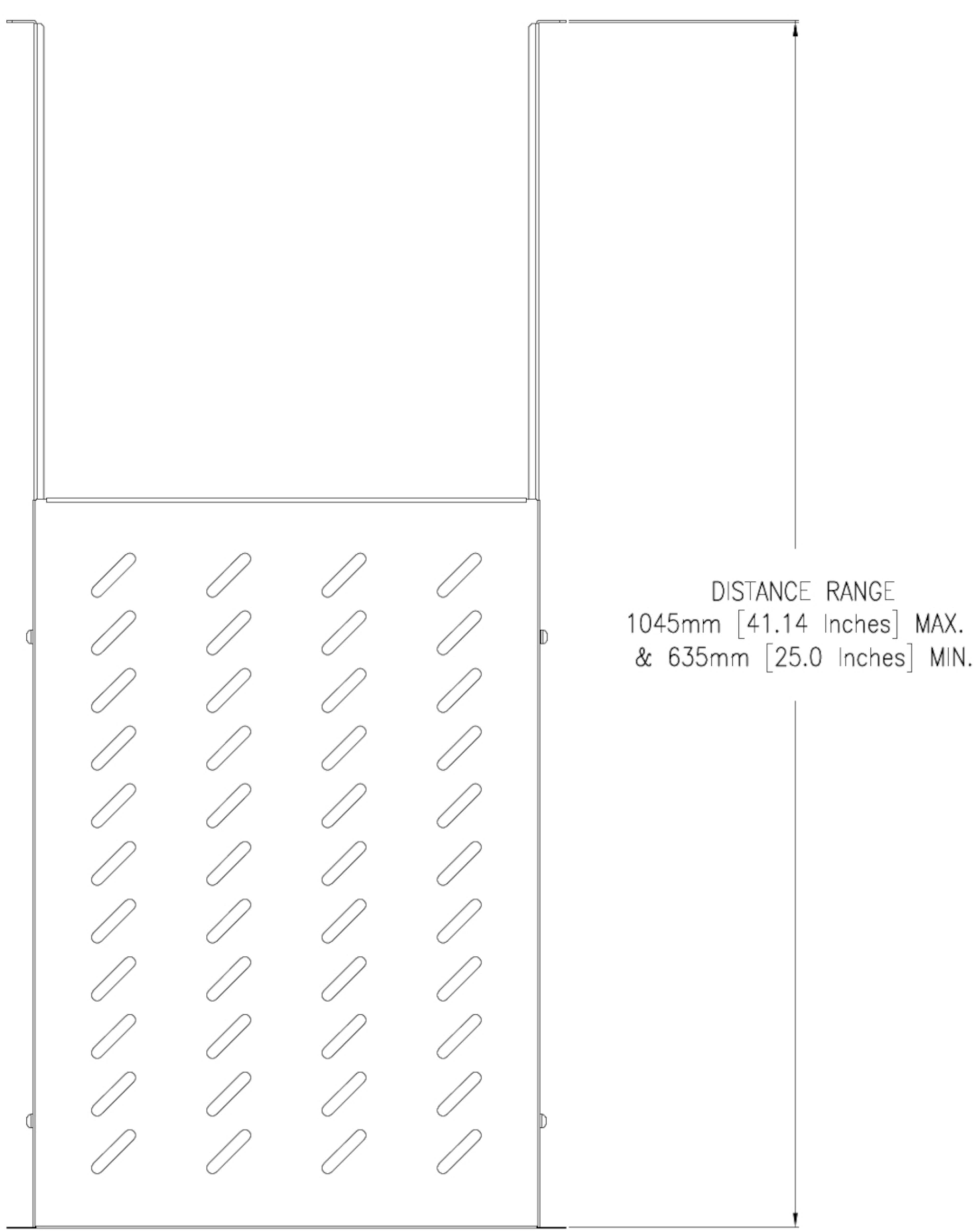 Police na zarízení APC 50 kg, do 1045 mm