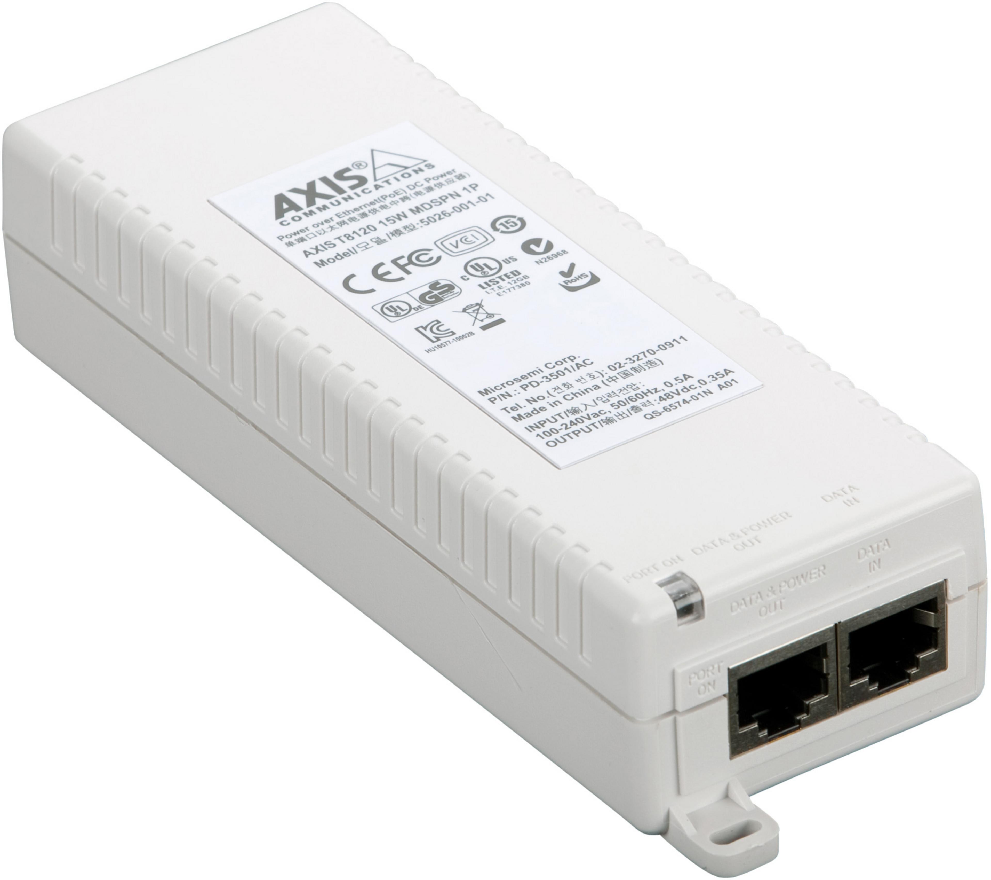 AXIS T8120 PoE Midspan 1-port 15 Watt