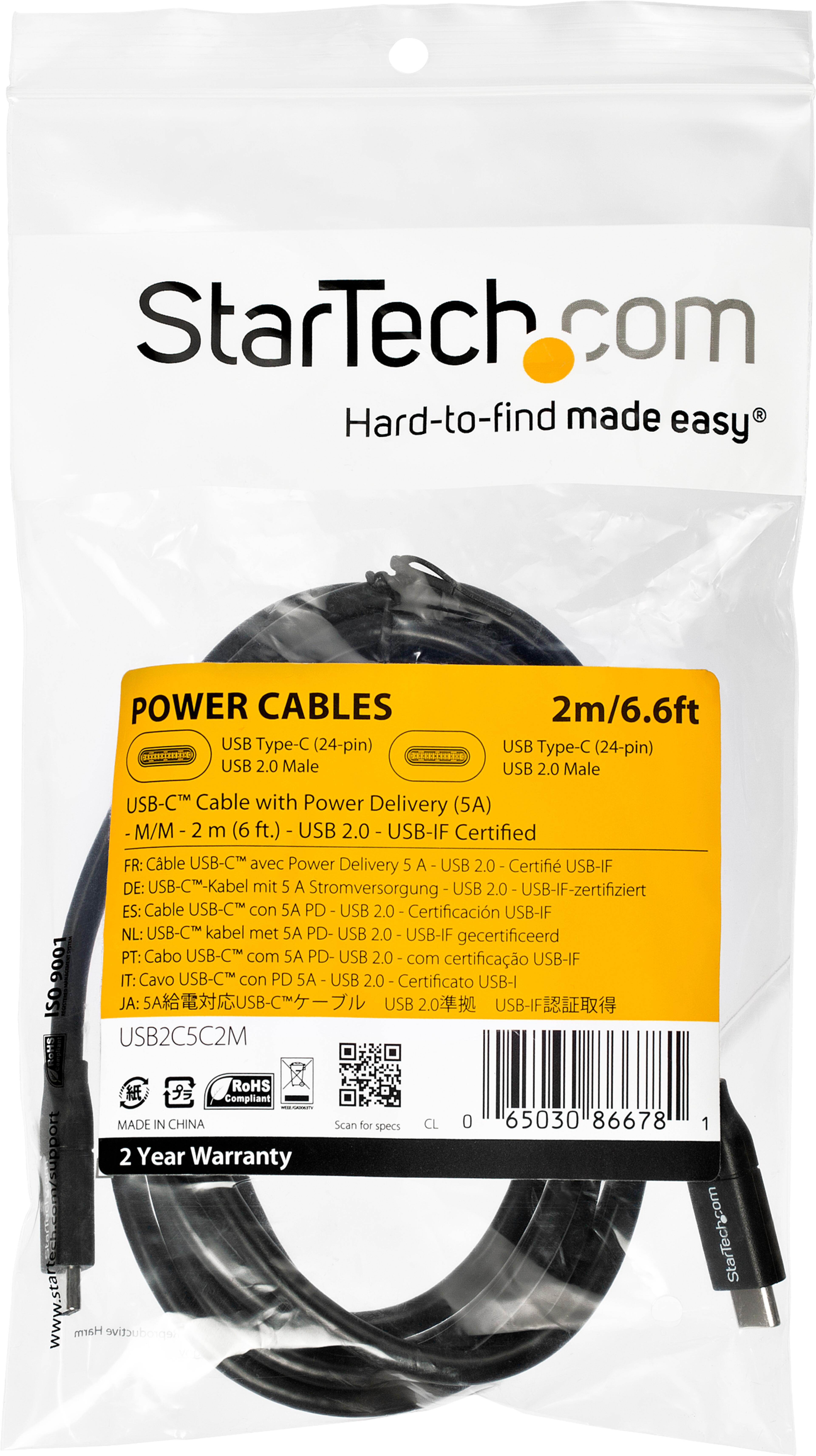StarTech USB Type-C Cable 2m