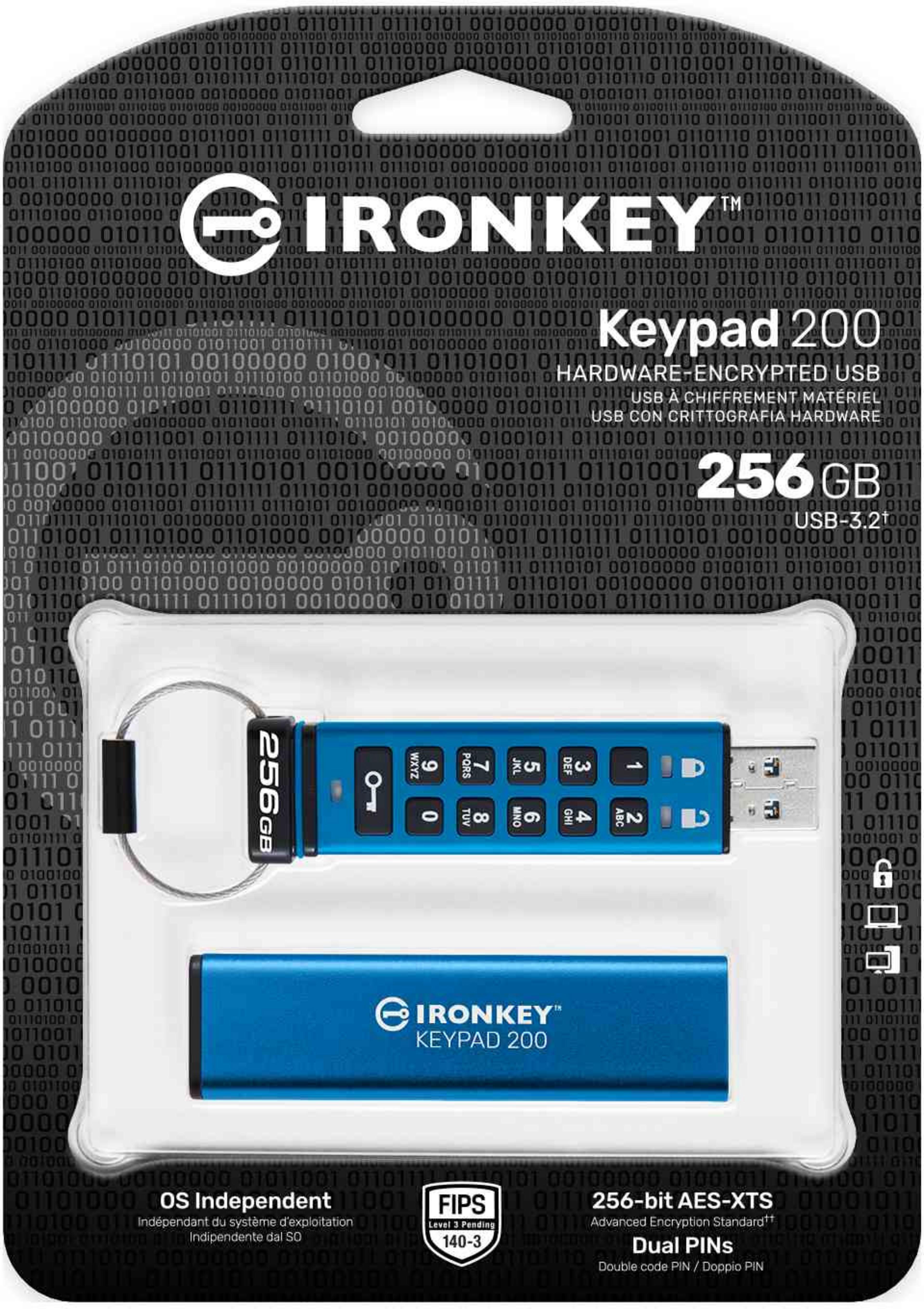 Kingston IronKey Keypad 256 GB USB Stick