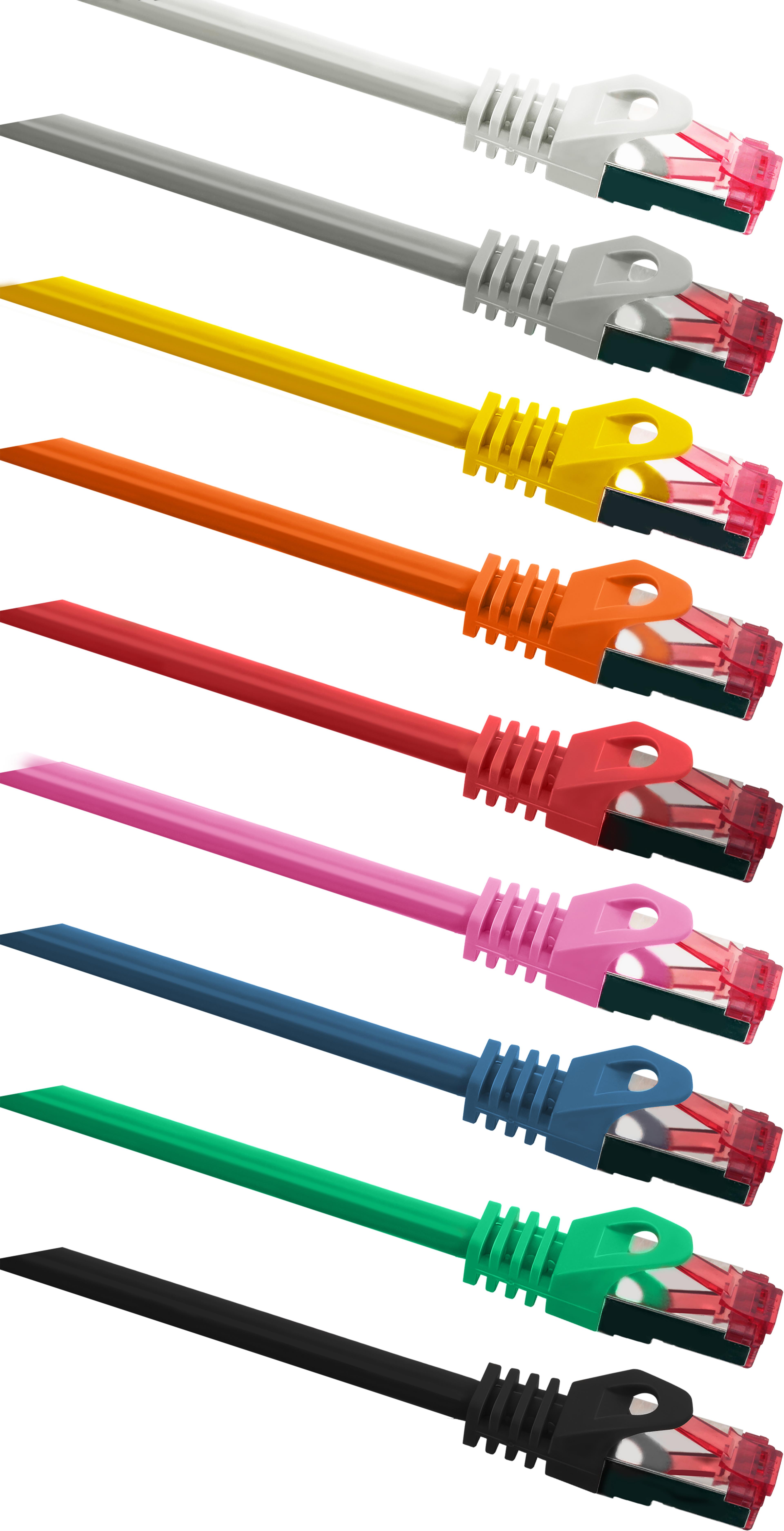 Patchkabel RJ45 S/FTP Cat6 1 m rot