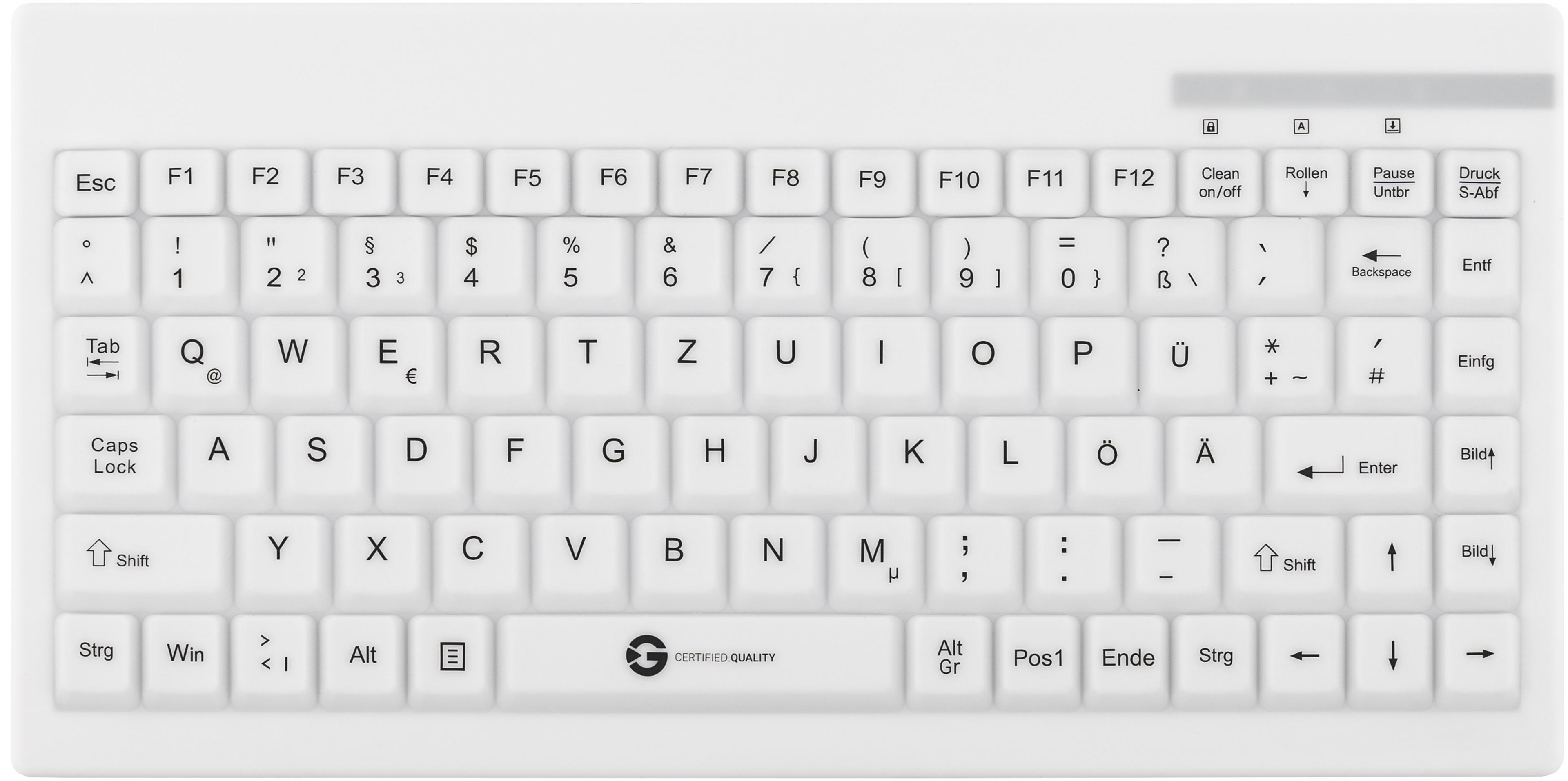 GETT GCQ CleanType Compact Keyboard Whit