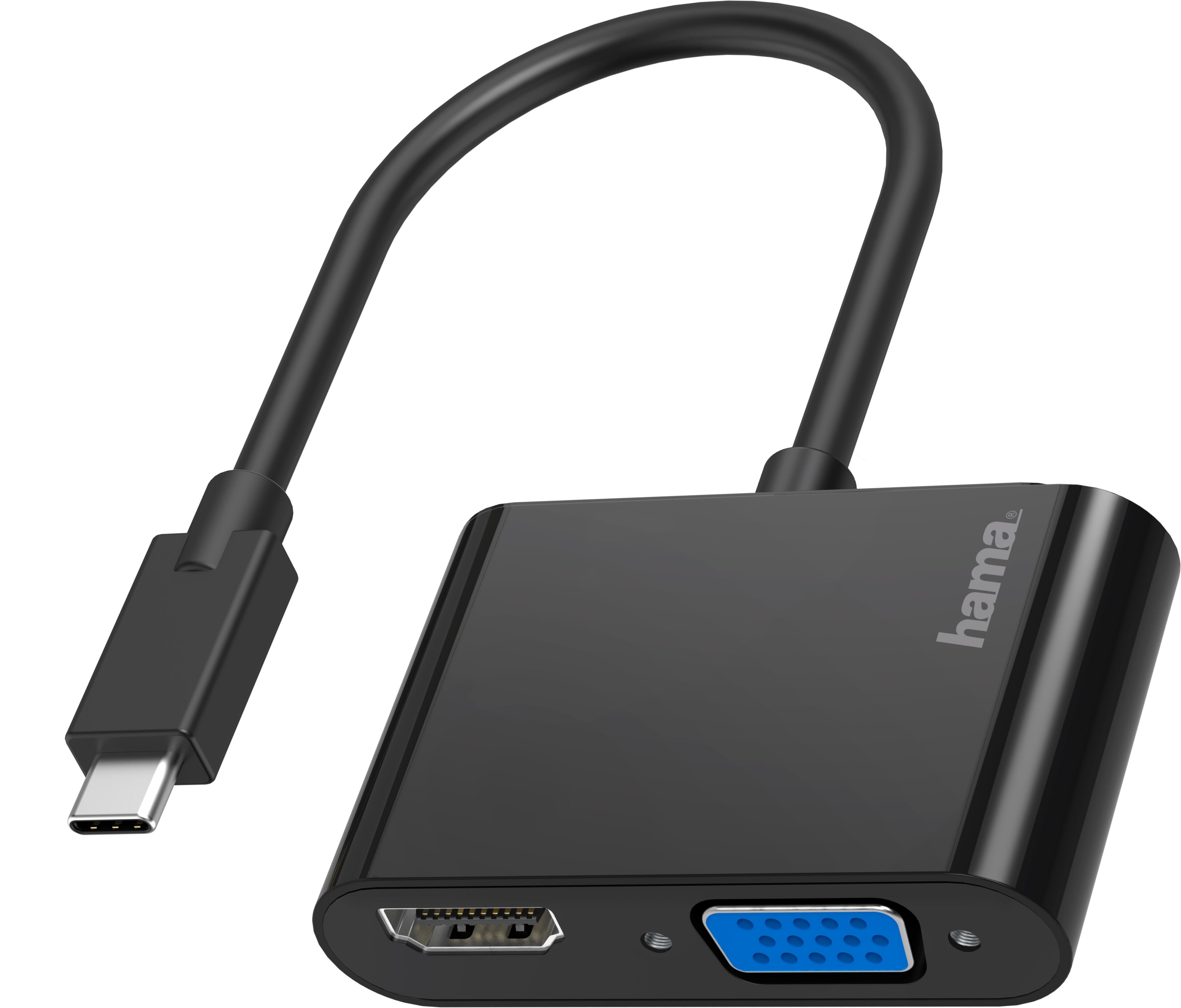 Adapter USB C/m - HDMI+VGA/f