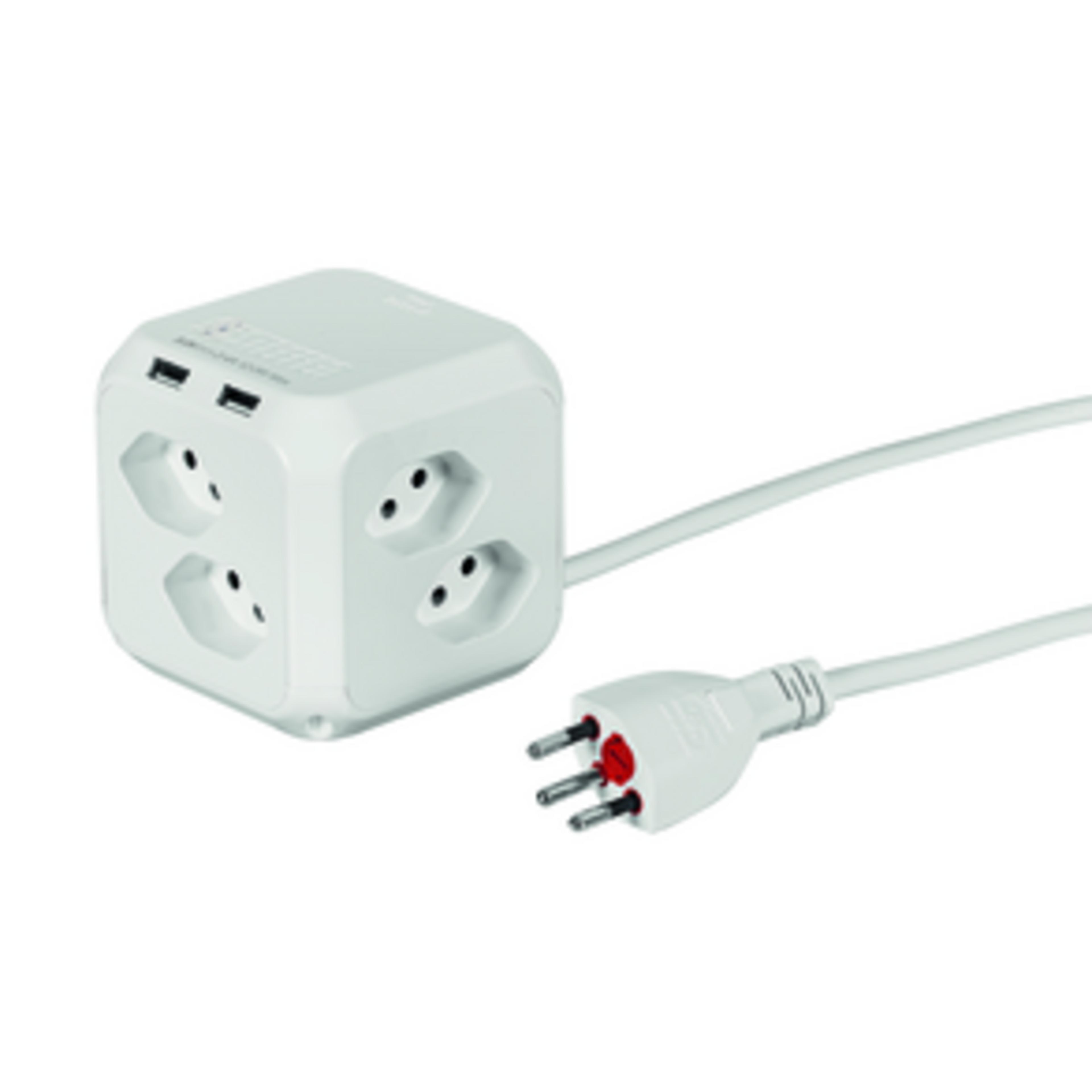 STEFFEN CUBE 8xT13 + 2x USB 1,5 m