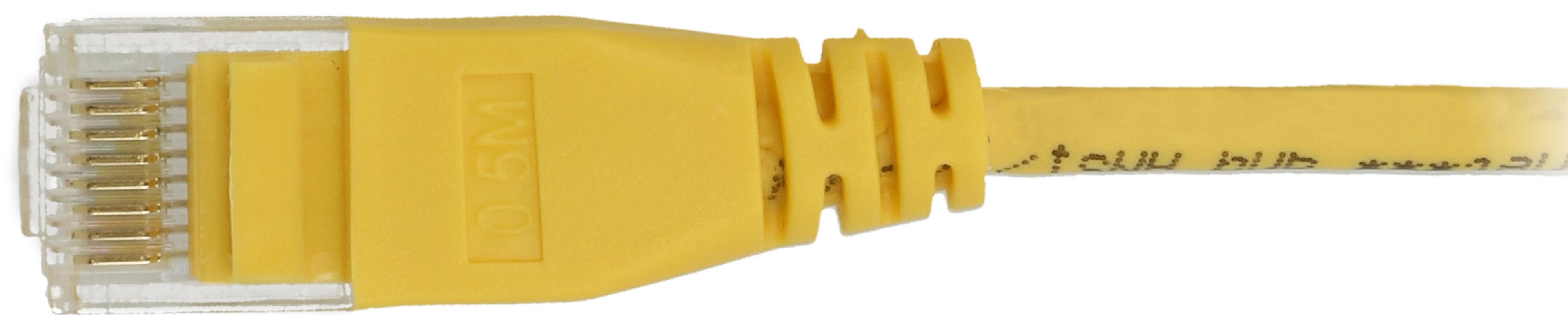 Patchkabel RJ45 U/UTP Cat6a 15 m gelb