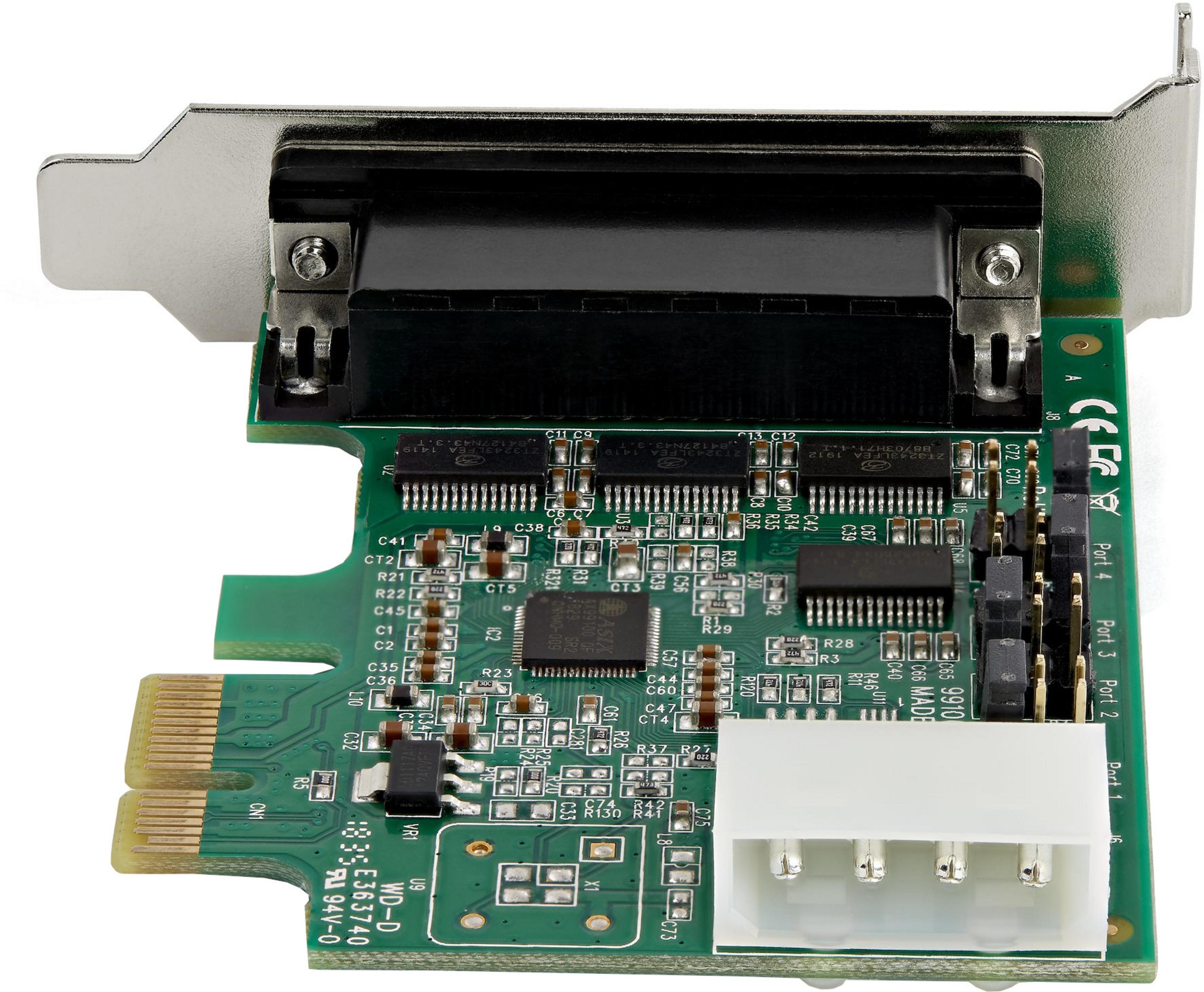 Carte PCIe StarTech 4 ports série RS232