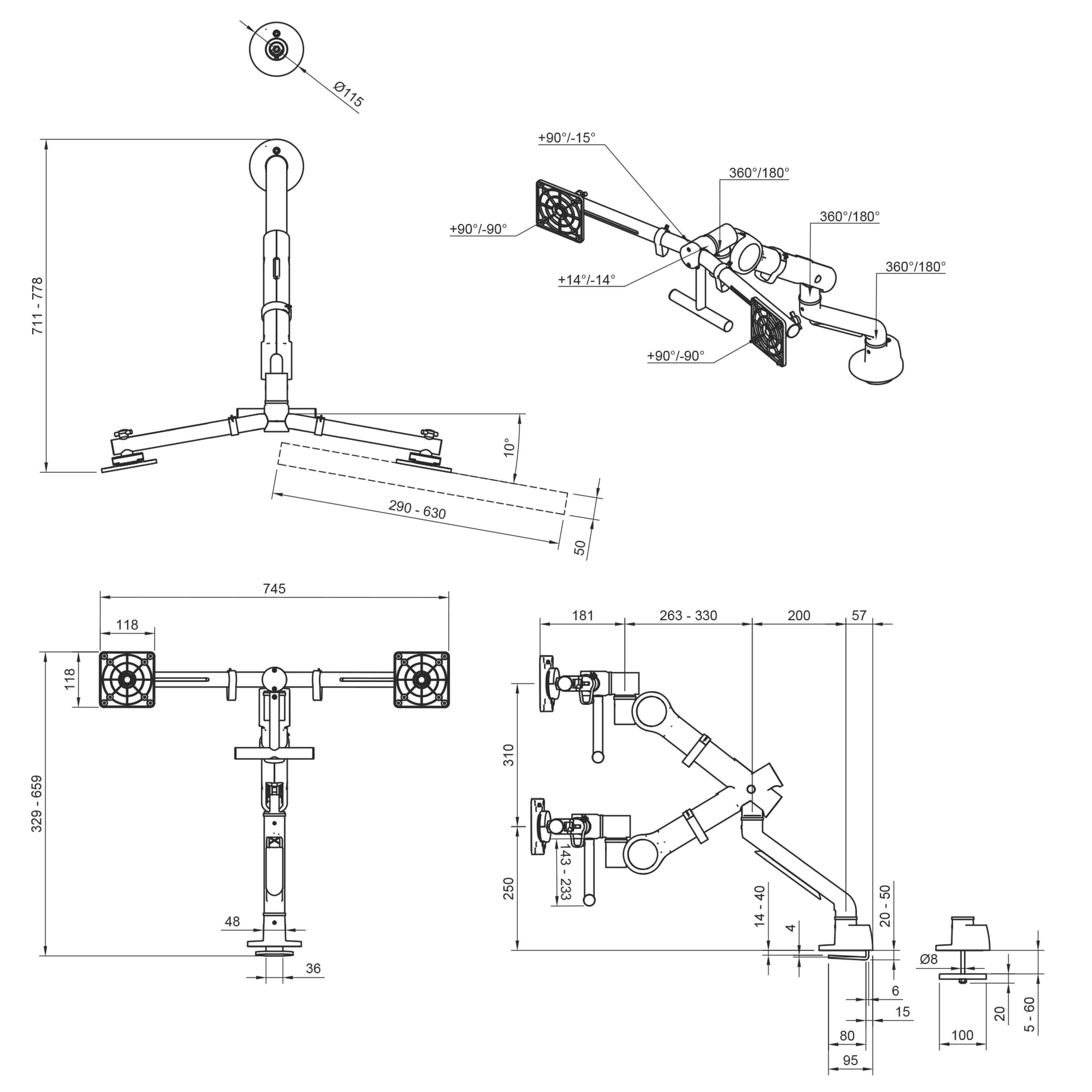 Dataflex Viewgo Pro Dual Tischhalt. ws