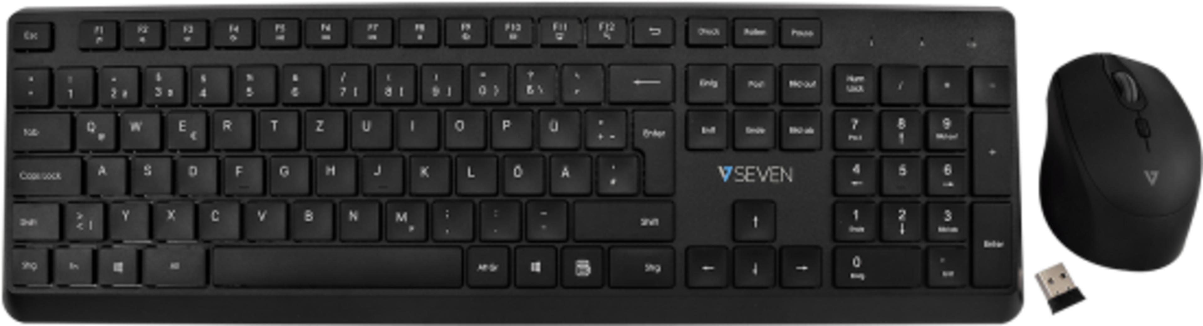 V7 CKW350 2,4 GHz Tastatur und Maus Set