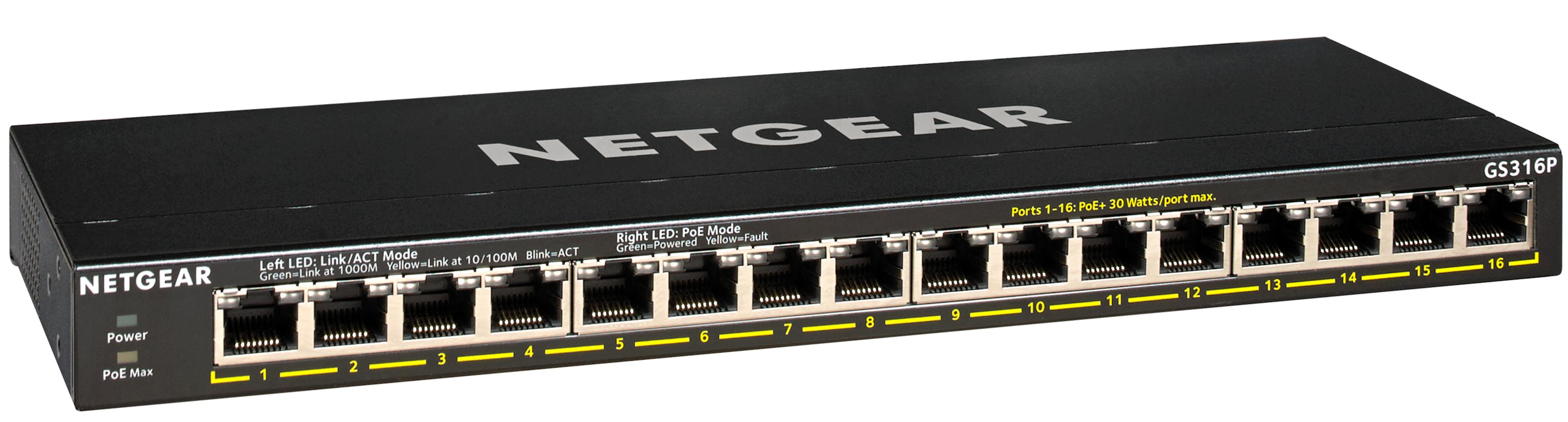 NETGEAR GS316P PoE Gigabit switch