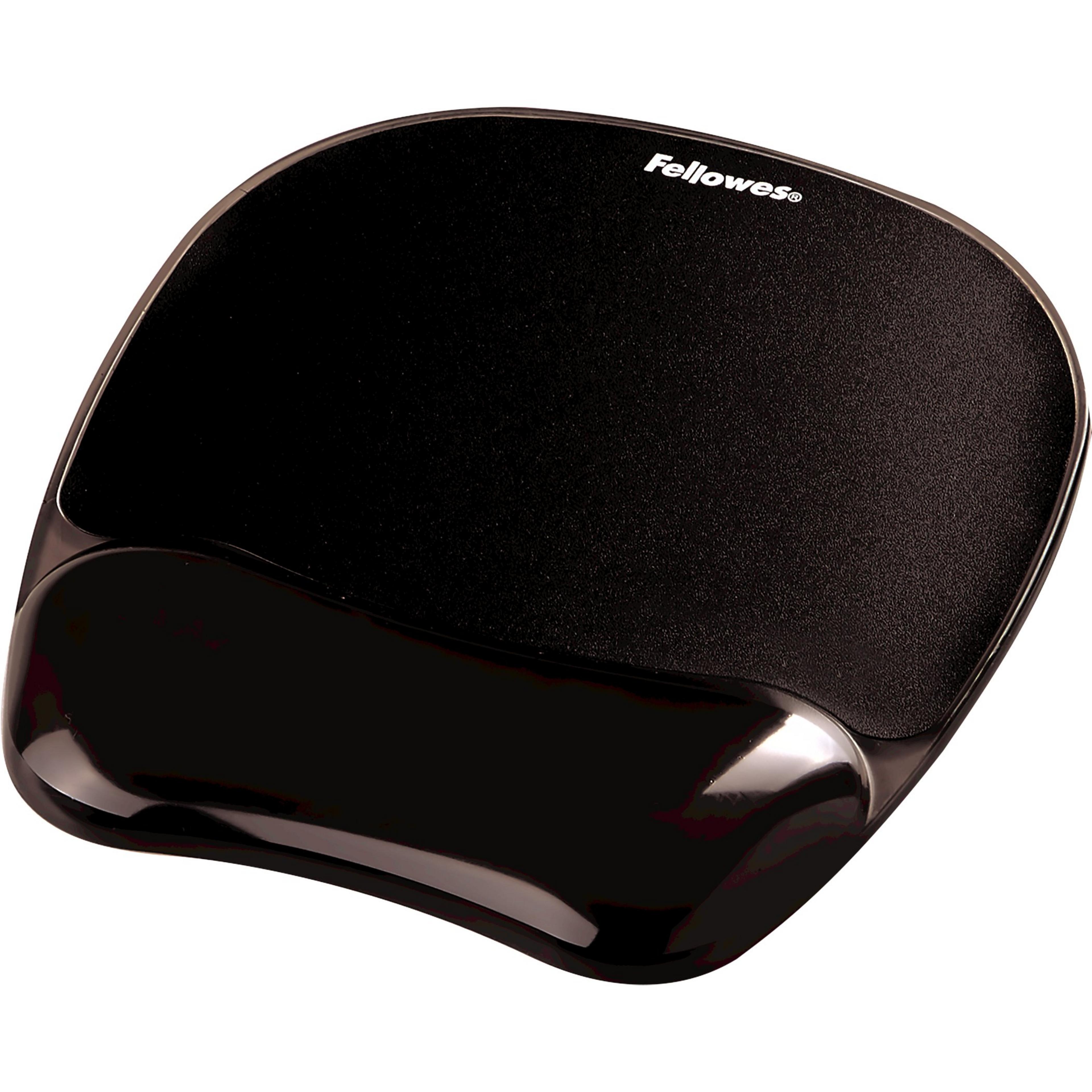 Fellowes Mouse Pad w/ Gel Wrist Rest Bck