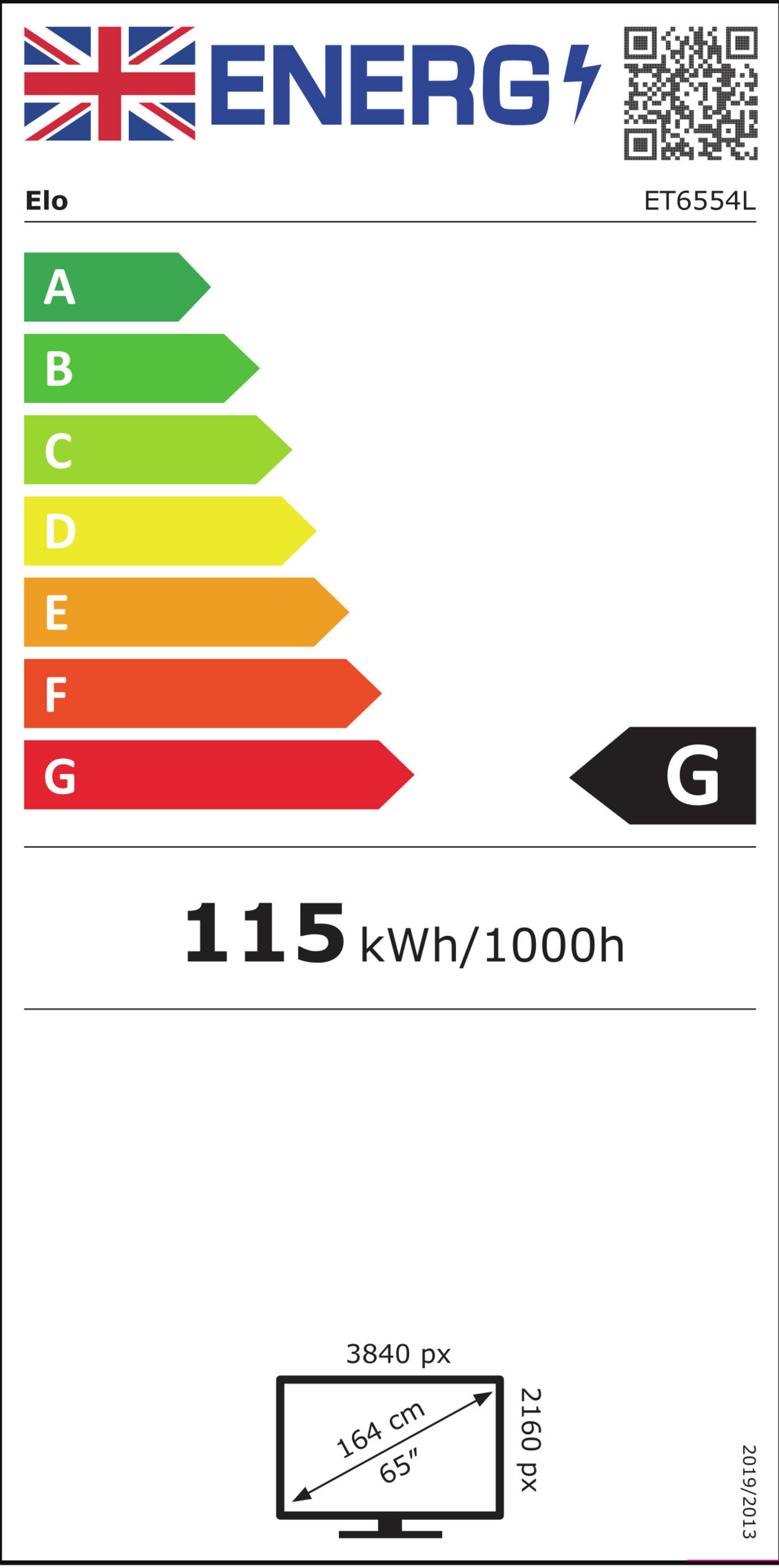 Elo 6554L PCAP Touch Display