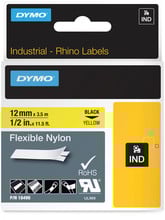 DYMO Rhino Tape Nylon Yellow 12mm