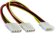 Stromadapter 4pinSt - 2x4pinBu 0,11 m