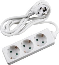 Presa multipla 3x 1,4 m bianca