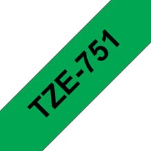 Brother TZe-751 24mmx8m Schriftband grün