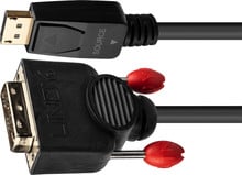 Câble DisplayPort 1.4 Lindy Anthra Line - 1 Mètre - Support 8K 60Hz, 4K 160Hz - Connecteurs Plaqué Or 24 Carats