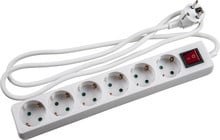 Presa multipla 6x, 1,4 m, interruttore