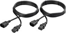 Power Cable IEC320-C13 to C14 10A 2-pack
