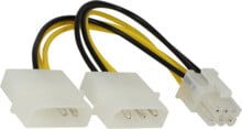 Stromadapter 1x6pin St - 2x4pinSt 0,15 m