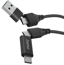 Câble USB Hama type C/A - microB/C 1,5 m