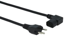 Cable alim. conector m. T12-C13 90° 2 m