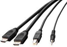 Câble KVM Belkin 2xHDMI, USB, audio 1,8m