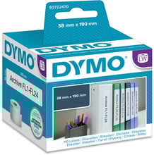 Dymo LW 38x190mm Ordner-Etiketten weiß