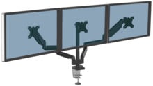 iiyama DS1003C-B1, Bureausteun arm, trippel, hoogte verstelbaar, vesa 75x75mm / 100x100mm, max 10kg per monitor, zwart