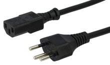 Cable alim. conec. m. T12-C13 2 m negro