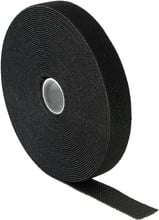 Hook-and-Loop Cable Tie Roll 10m Black