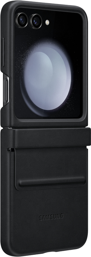 Samsung Z Flip5 Flap Leather Case Black