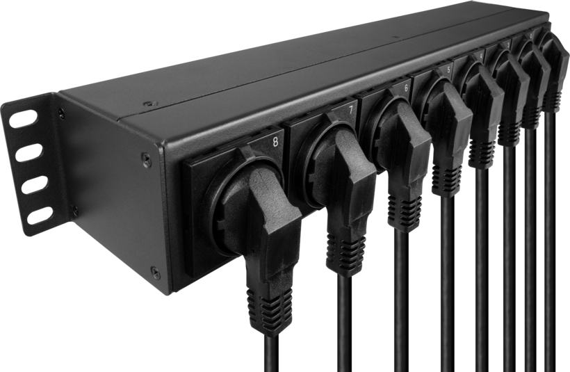 Power Strip 8-way 2m Black