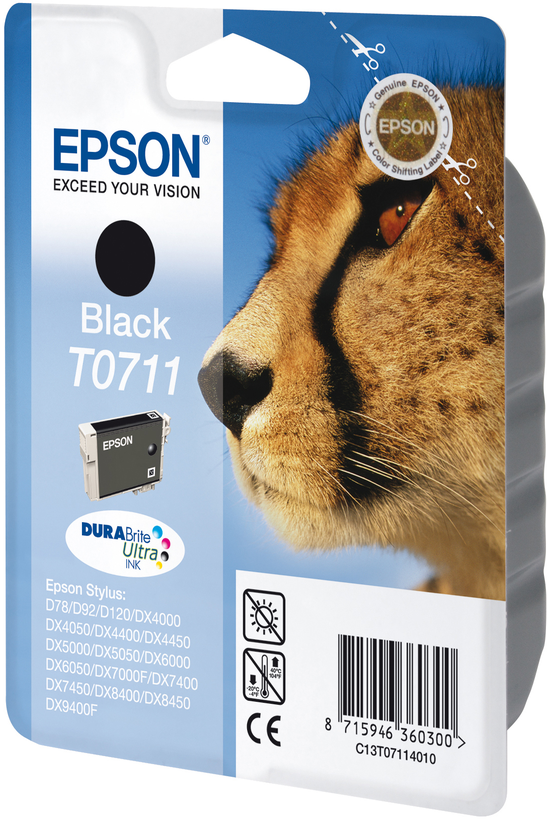 Epson T0711 tintapatron, fekete